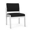 Lesro Black/OnyxArmless Guest Chair, 22.5W24.5L32H, No Arms, Open House Solid Color FabricSeat LS1102